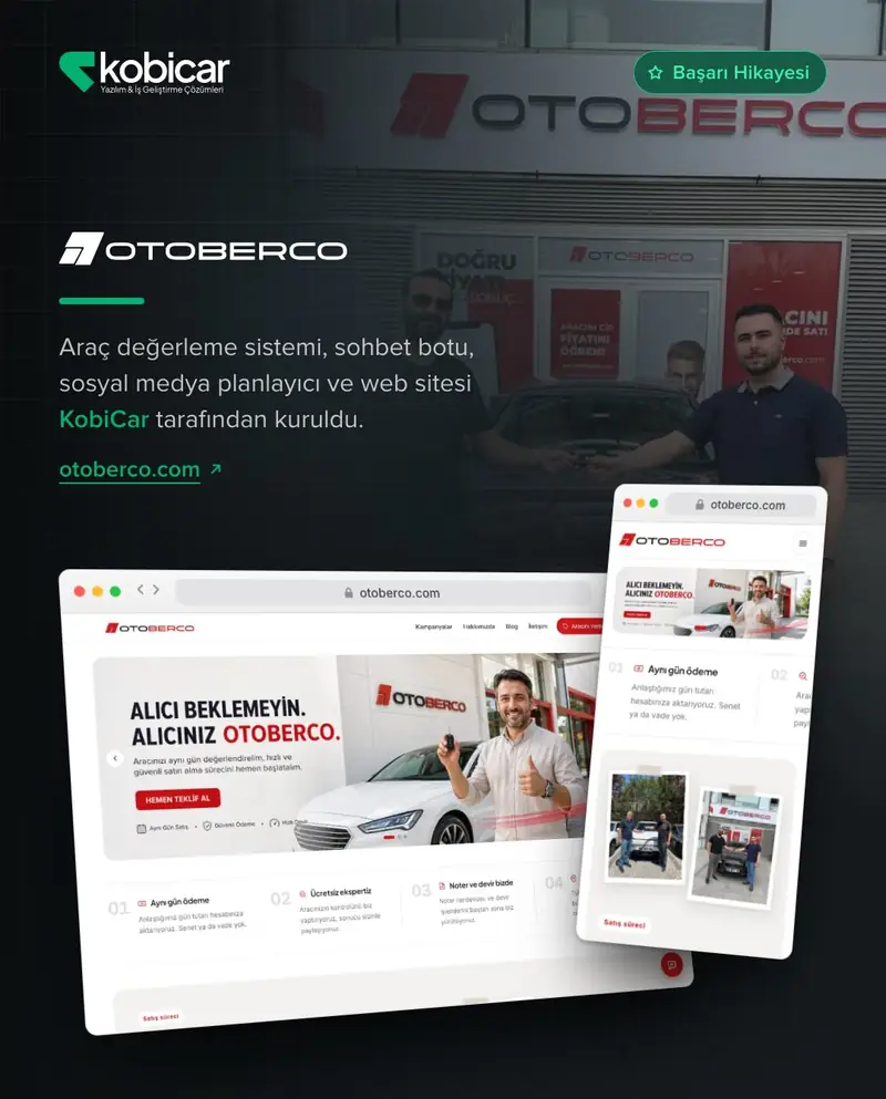 KobiCar Instagram gönderisi: OtoBerco başarı hikayesi