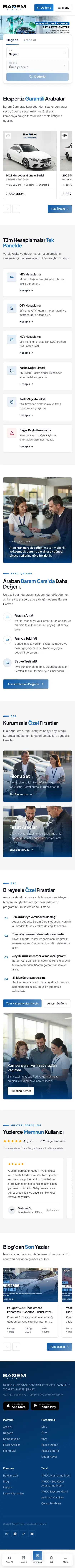 baremcars.com mobil tam sayfa görünümü