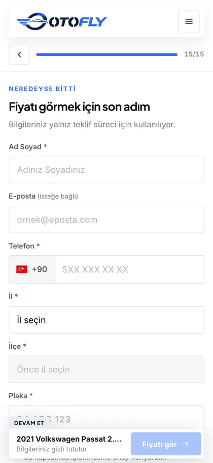otofly.com.tr değerleme adımı: İletişim