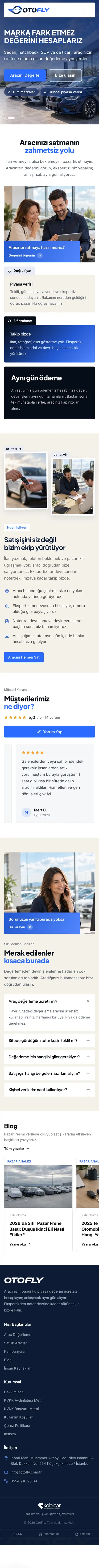 otofly.com.tr mobil tam sayfa görünümü