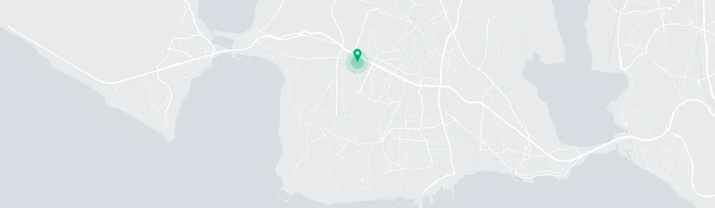 Batı İstanbul haritasında Beylikdüzü'ndeki KobiCar merkez ofisinin konumu