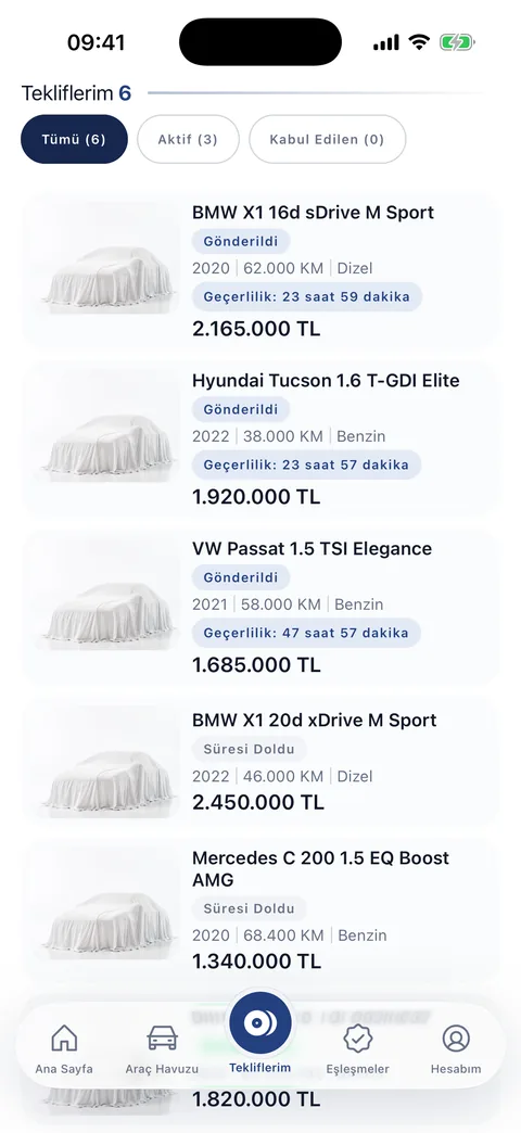 Galerinin verdiği teklifler